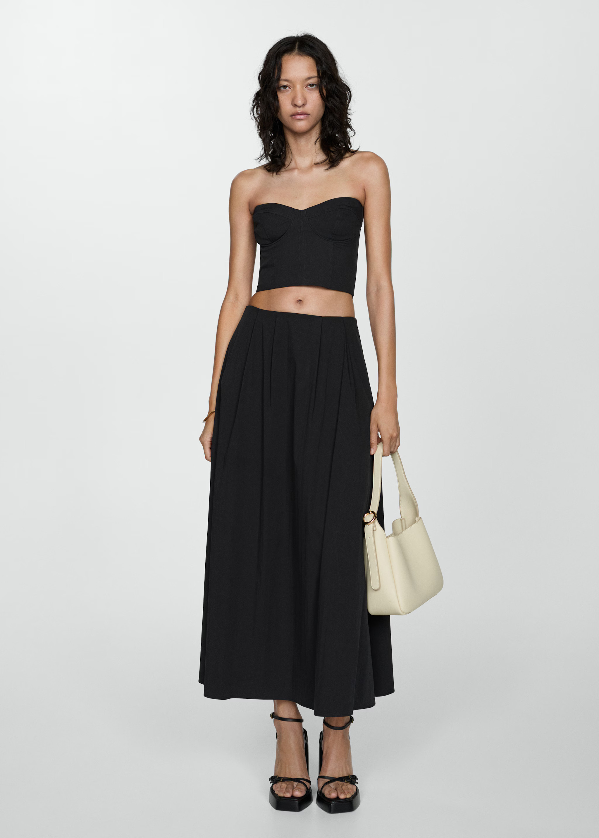 Long flared skirt - Women | MANGO United Kingdom | MANGO (UK)