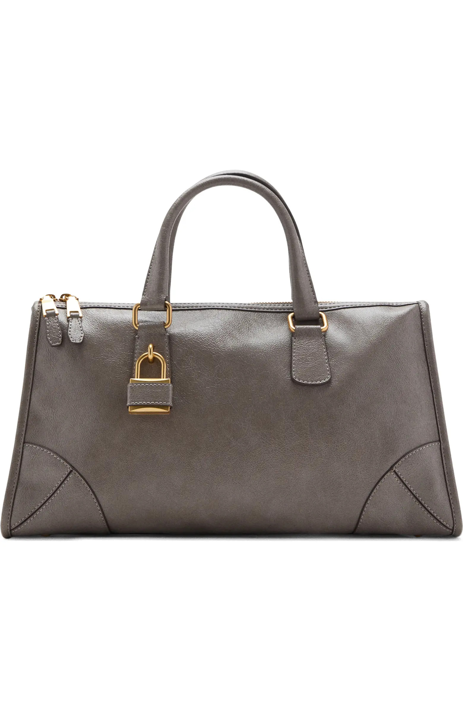 MANGO Faux Leather Satchel | Nordstrom | Nordstrom