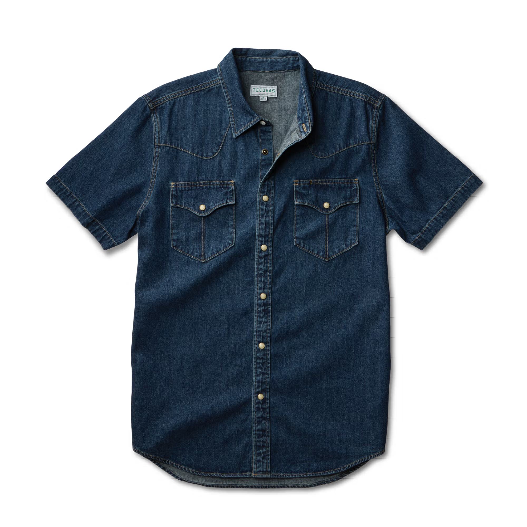 Men's Denim Short Sleeve Pearl Snap | Tecovas | Tecovas