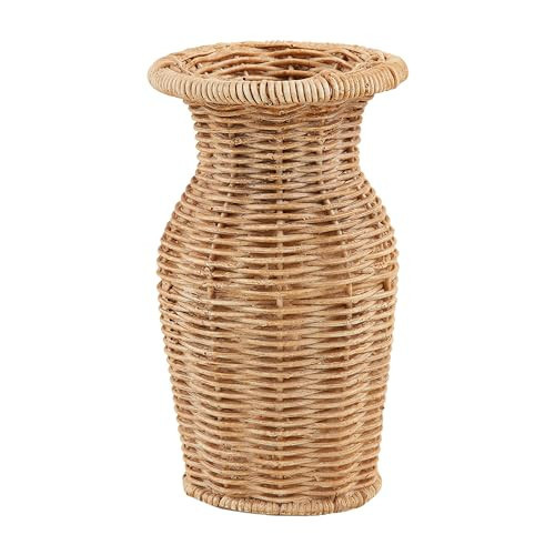 Mud Pie Skinny Resin Basket Weave Vase; 6 1/2" x 3 3/4" Dia | Amazon (US)