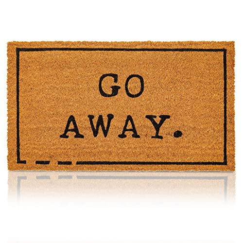 Juvale Go Away Doormat Funny Welcome Mat - 17 x 30 in, Natural Coir - Outdoor Welcome Mat & Doormat Outdoor Entrance | Amazon (US)