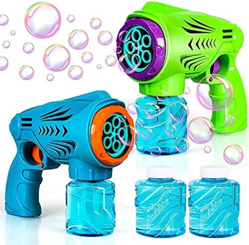 TOY Life 2 Bubble Guns for Kids Outdoor with 2 Bubble Refill Solution - Automatic Bubble Machine Gun | Amazon (US)