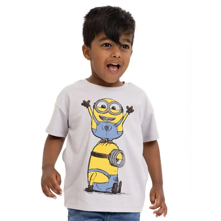 Minions Toddler Boys or Girls Short Sleeve Crewneck T-Shirt, Sizes 2T-5T - Walmart.com | Walmart (US)