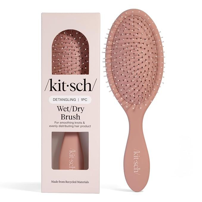 Kitsch Recycled Plastic Wet/Dry Hair Brush, Detangling Tool for Curly or Straight Styles, Brush f... | Amazon (US)
