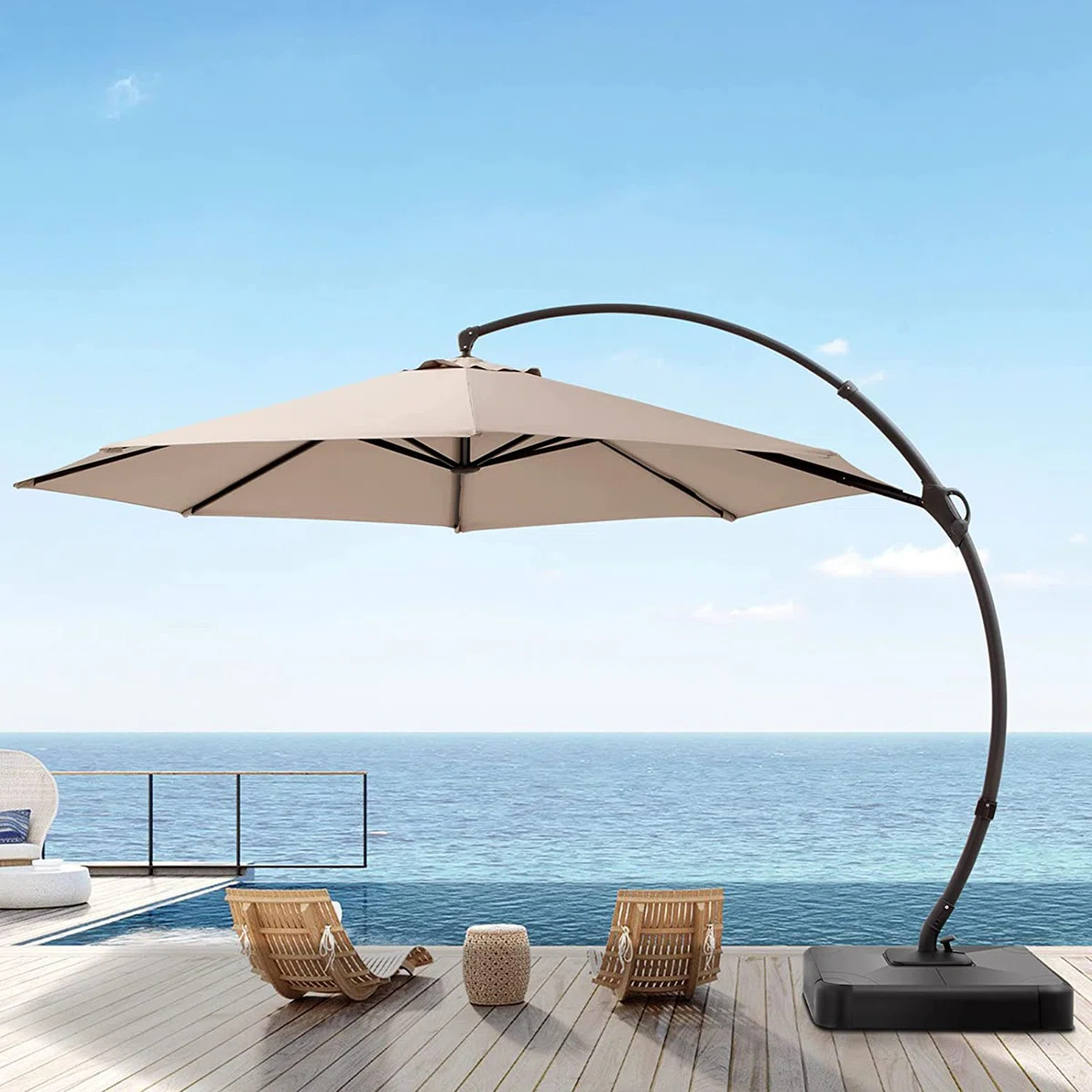 Ebonique Cantilever Umbrella with Base Included | Wayfair North America