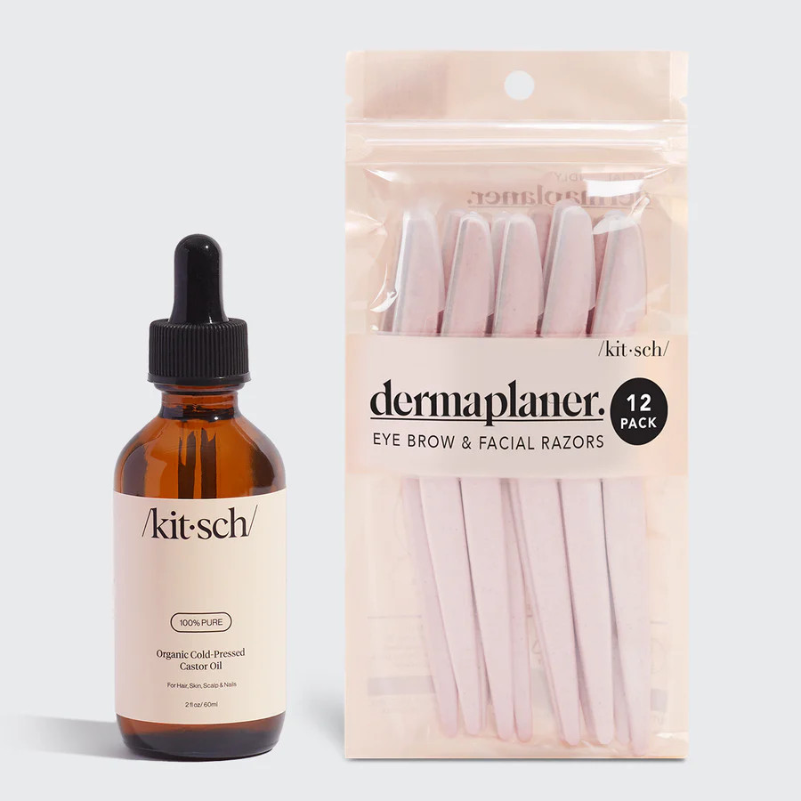 100% Castor Oil 2oz + FREE Eco-Friendly Dermaplaner | KITSCH | Kitsch