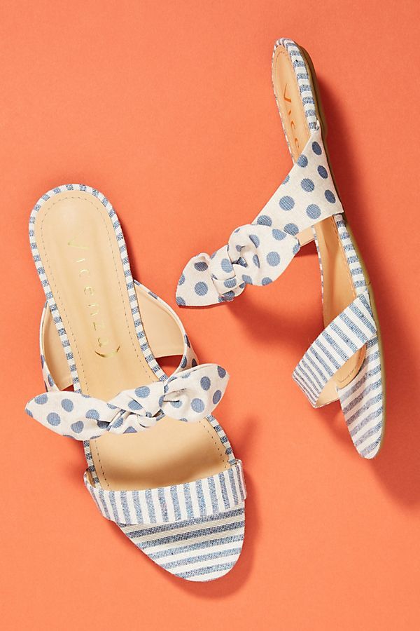 Vicenza Striped + Dotted Slide Sandals | Anthropologie (US)