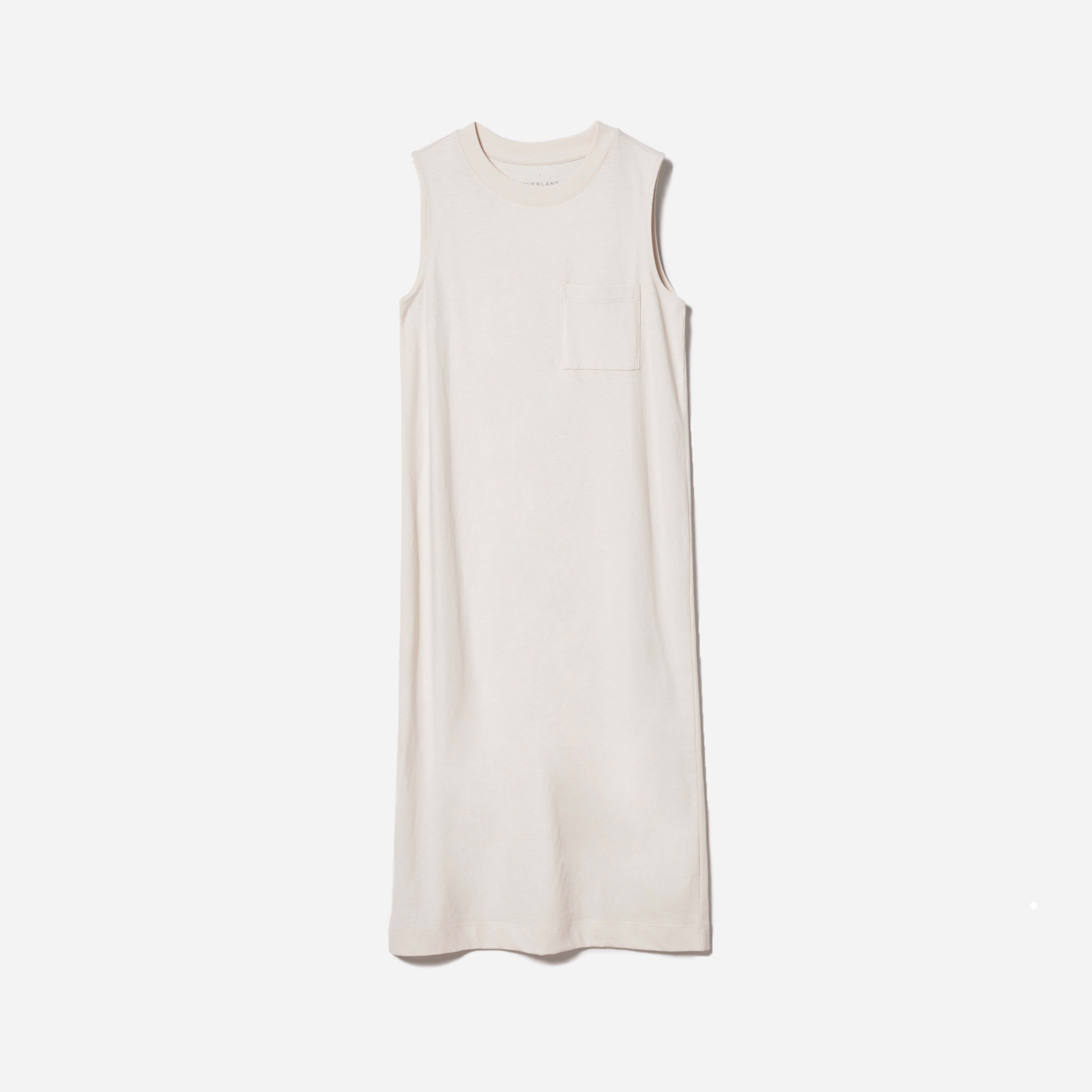 Women's Long Weekend Tank Dress by Everlane in Canvas, Size M | Everlane