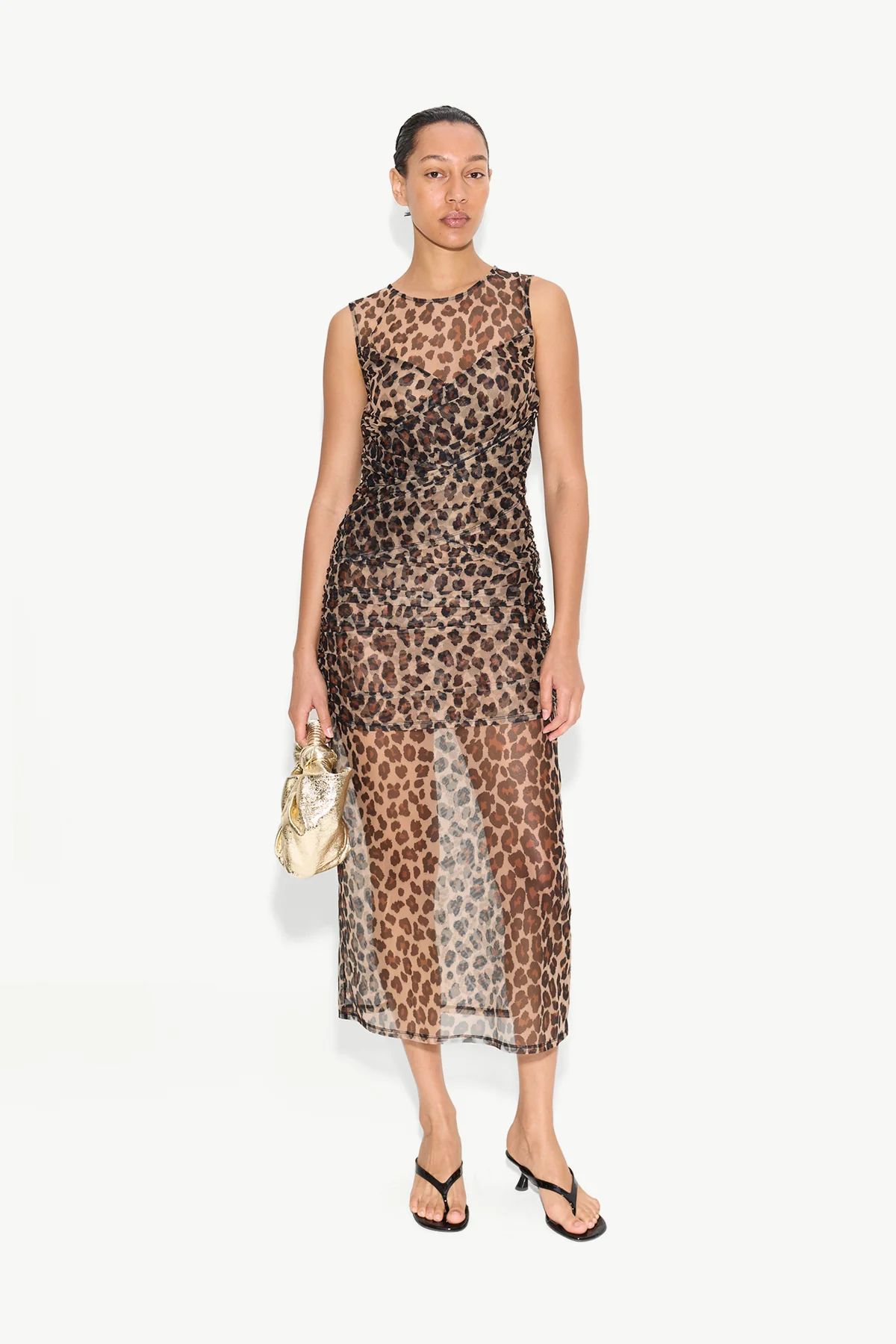 Kinny
           Mesh Dress in Cheetah | Simon Miller