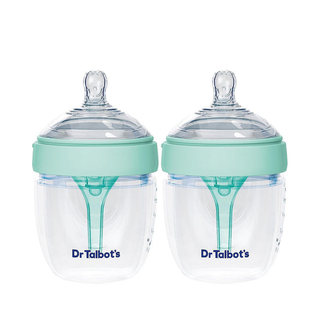 Squeezy Silicone Anti-Colic Bottle (2-Pack, 5 oz) for Baby Comfort | Dr. Talbot’s (US)