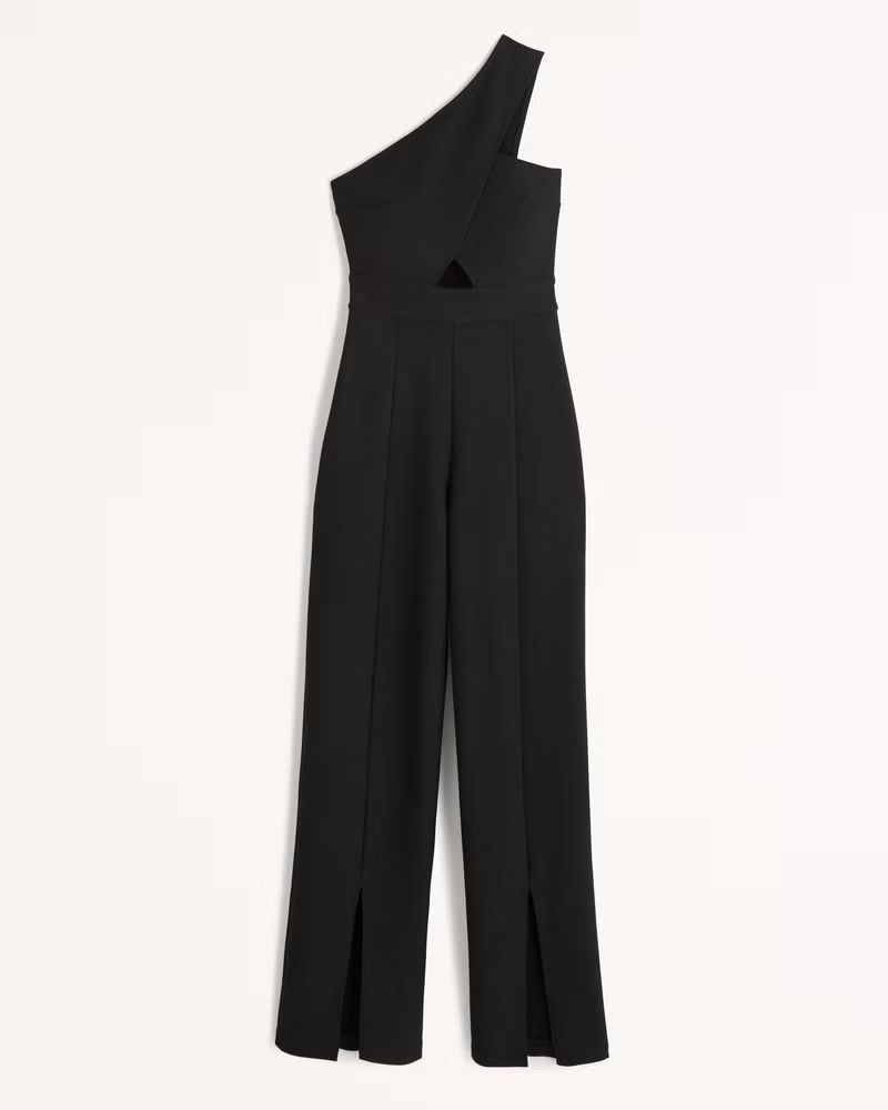 Asymmetrical One-Shoulder Jumpsuit | Abercrombie & Fitch (US)