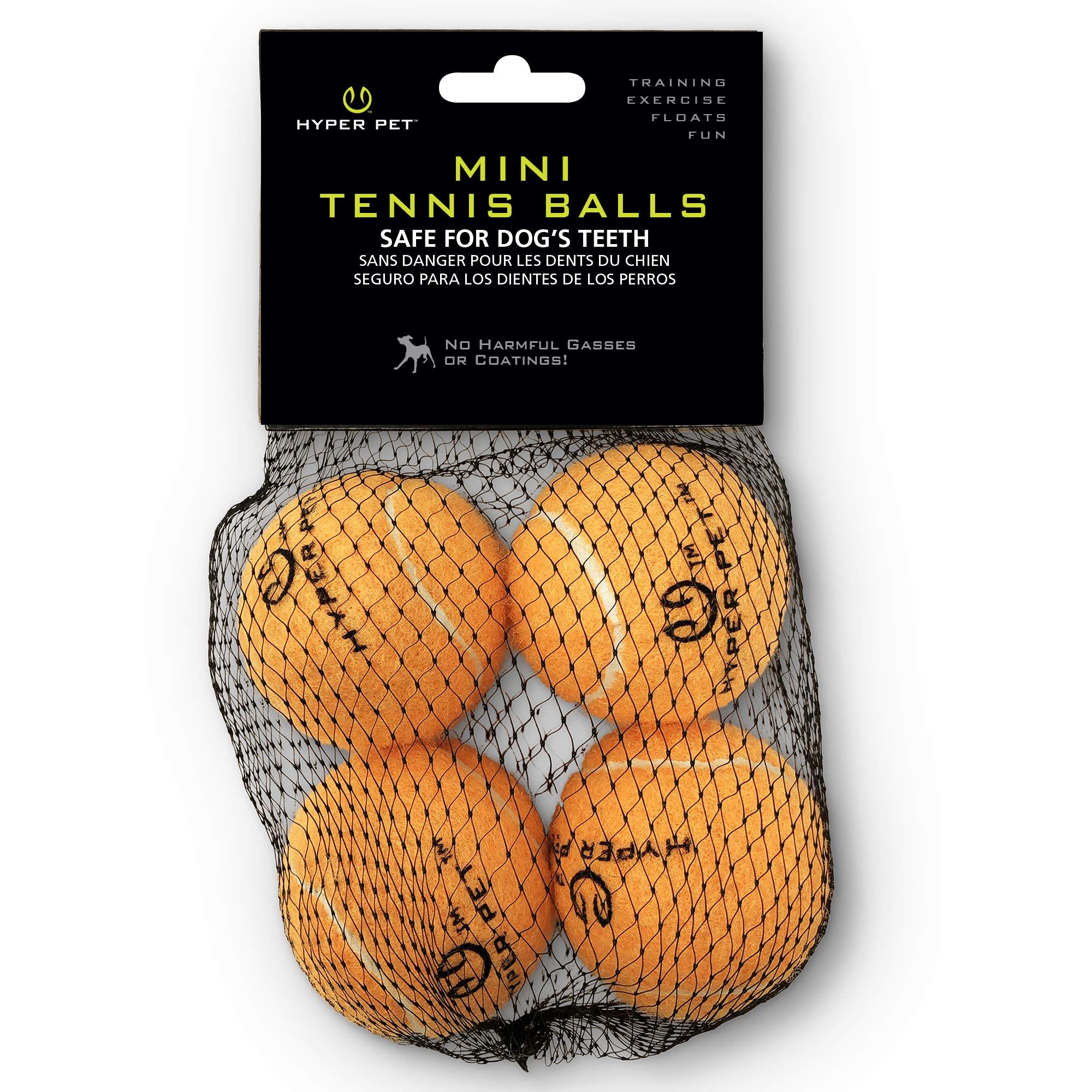 Hyper Pet Mini Tennis Balls for Dogs, Pet Safe Dog Toys for Exercise & Training, Pack of 4, Orang... | Amazon (US)
