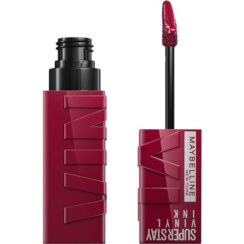 Maybelline Super Stay Vinyl Ink Longwear No-Budge Liquid Lipcolor Makeup, Highly Pigmented Color and Instant Shine, Unrivaled, Berry Burgundy Lipstick, 0.14 fl oz, 1 Count | Amazon (US)