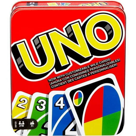 ROAR Organic Mattel Games UNO: Family Card Game 112 Cards in a Sturdy Storage Tin Gift for 7 Year... | Walmart (US)