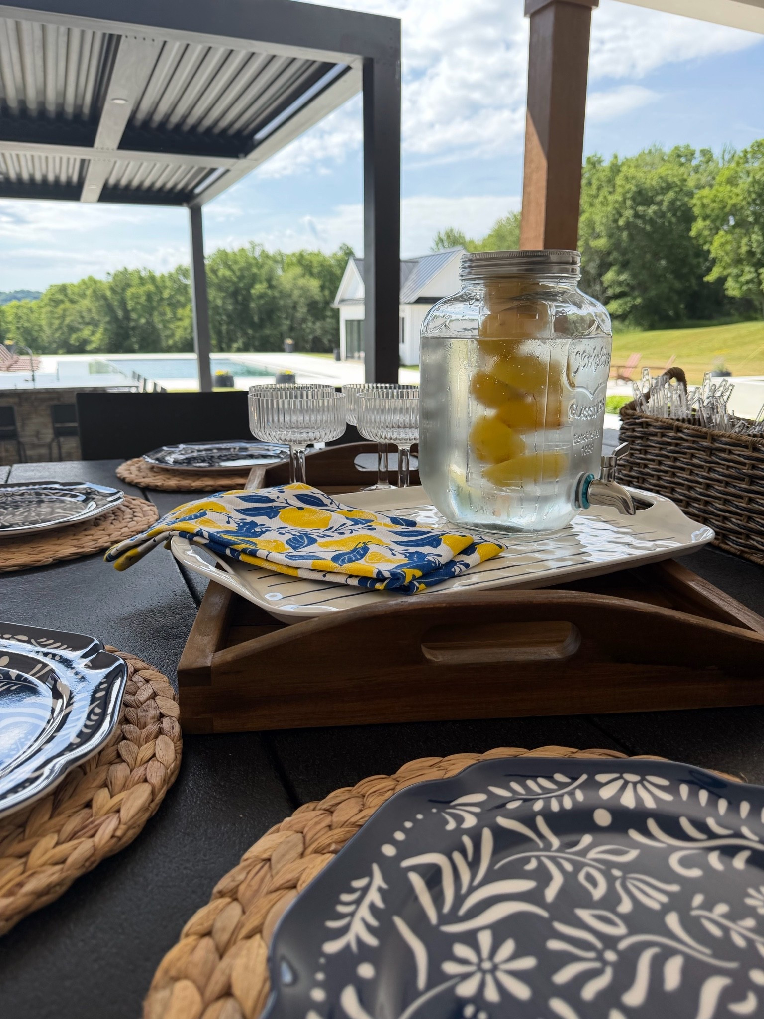 Outdoor dinner set up 🍋

#LTKHome #LTKSeasonal #LTKSaleAlert