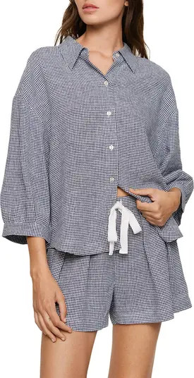 Relaxed Tie Waist Linen Blend Shorts | Nordstrom