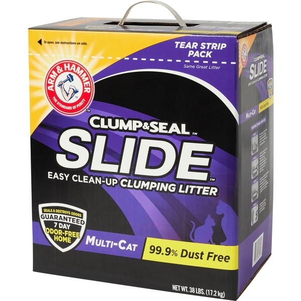ARM & HAMMER LITTER Slide Multi-Cat Scented Clumping Clay Cat Litter, 38-lb box - Chewy.com | Chewy.com