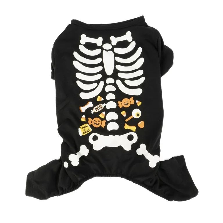 Vibrant Life Halloween Dog Clothes, Skeleton Full Of Candy Pajama, for Dogs or Cats, Size Extra S... | Walmart (US)