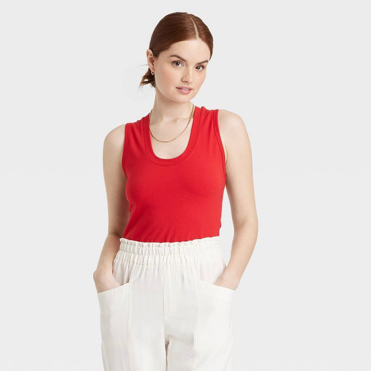 Women's U-Neck Slim Fit Tank Top - A New Day™ | Target