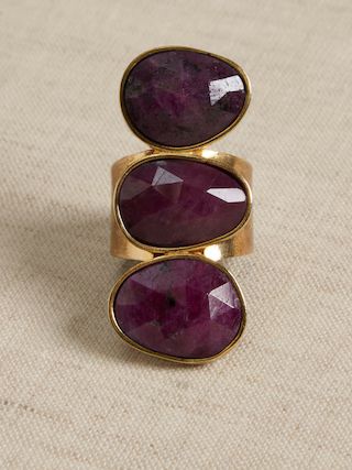 Triple Gemstone Ruby Ring | Aureus + Argent | Banana Republic (US)