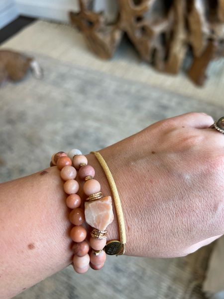 Gemstone Jewelry- peach adventurine bracelets . Coral bracelets 

#LTKtravel #LTKstyletip #LTKGiftGuide