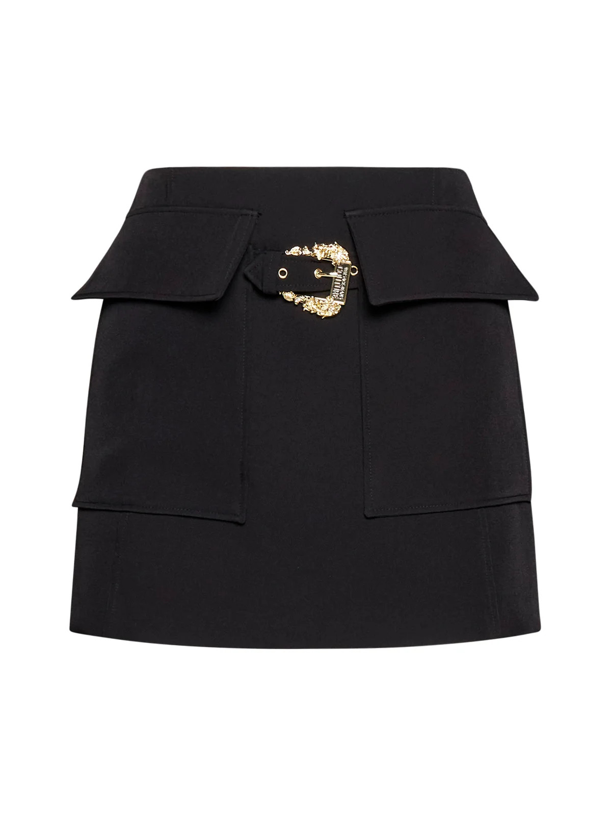 Versace Jeans Couture Mid-Rise Buckle-Detailed Mini Skirt | Cettire Global