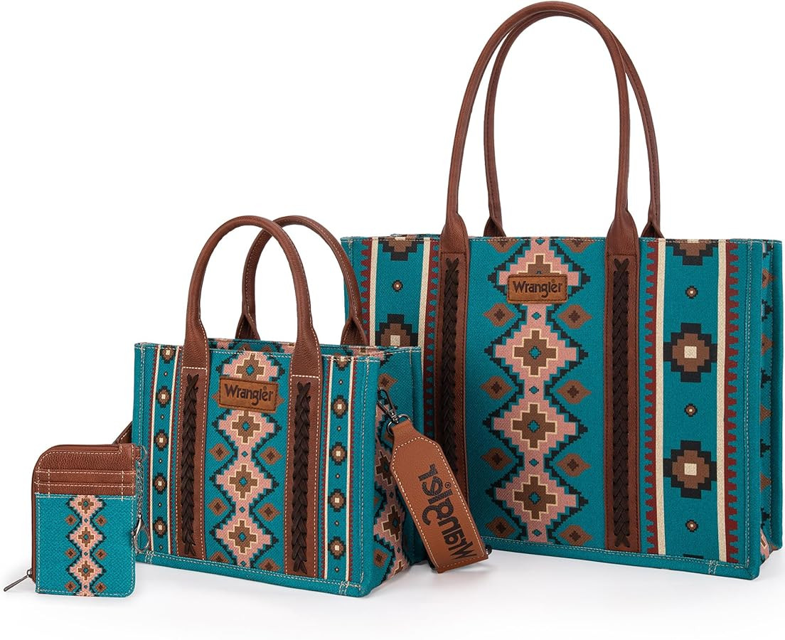 Wrangler Tote Bag for Women Western Aztec Purse and Handbag Set | Amazon (US)