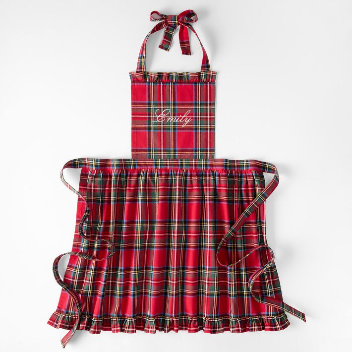 Tartan Plaid Ruffle Apron | Mark and Graham