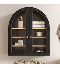 Arched Wall Cabinet, Large Bathroom Medicine Cabinet Wall Mounted Cupboard, Modern Floating Stora... | Amazon (US)