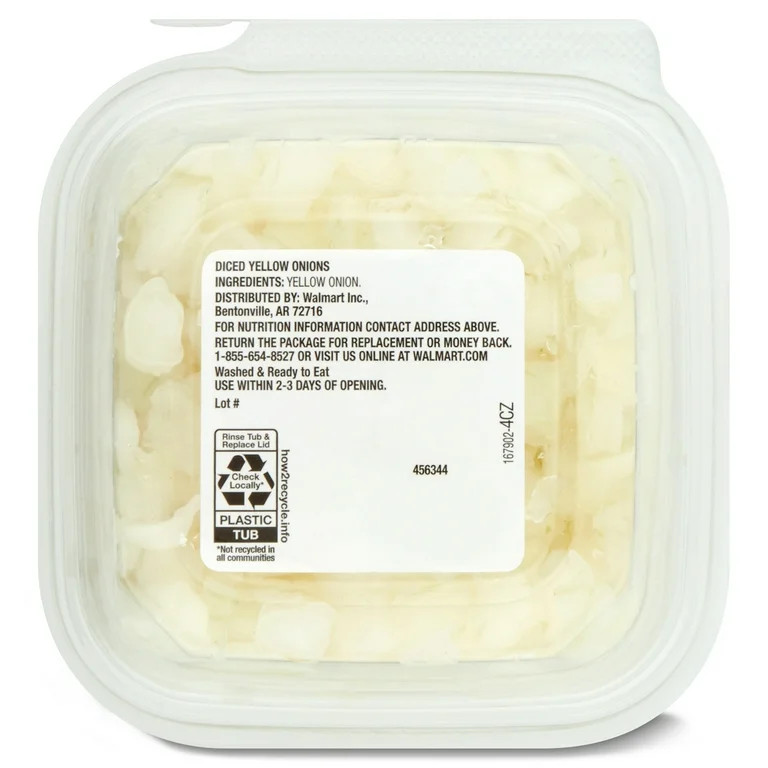 Freshness Guaranteed Diced Fresh Yellow Onions, 8 oz | Walmart (US)