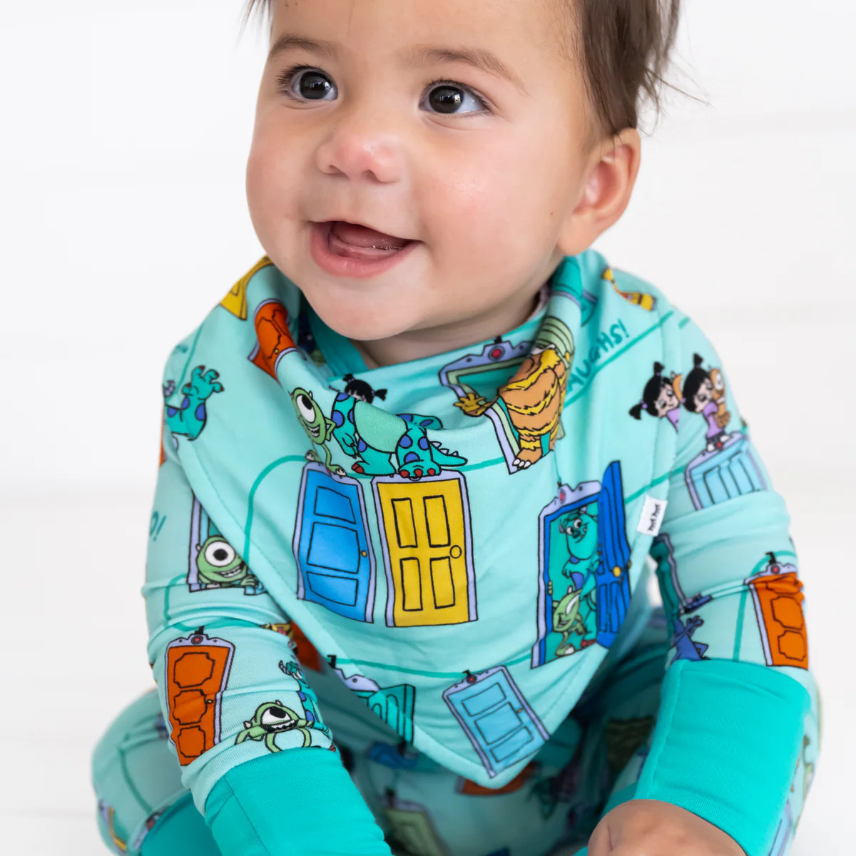 Disney Monsters, Inc. Scream Team Bandana Bib | Little Sleepies