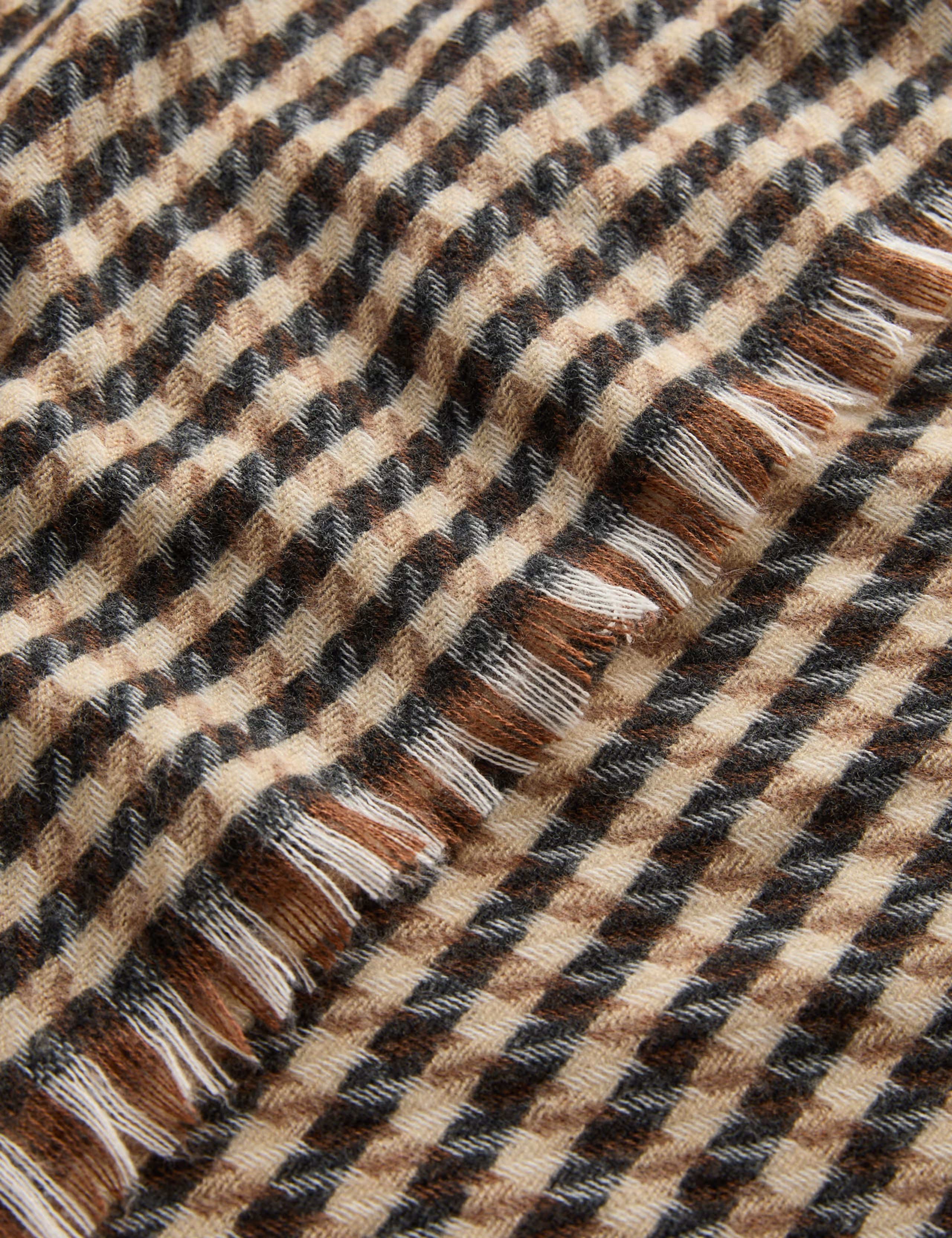 Woven Checked Fringed Scarf | Marks & Spencer (UK)