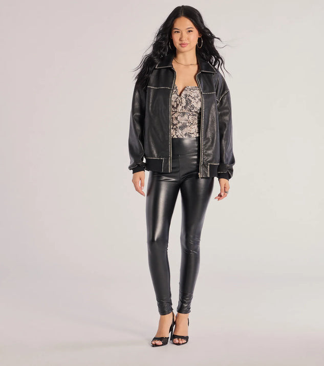 Sleek Energy Patent Faux Leather Leggings | Windsor Stores