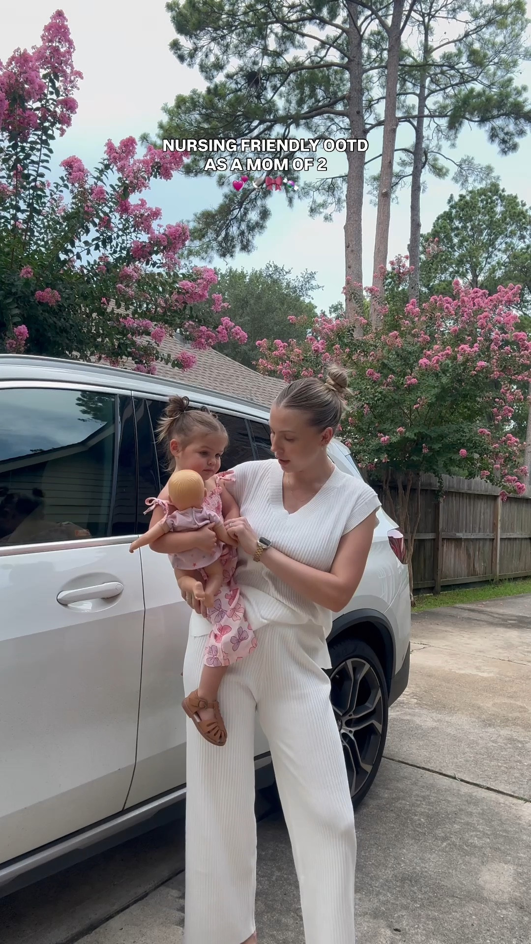 Mommy & me outfits! Love this lounge set for nursing! I’m wearing a size M, sandals are tts. 

#LTKStyleTip #LTKKids #LTKShoeCrush