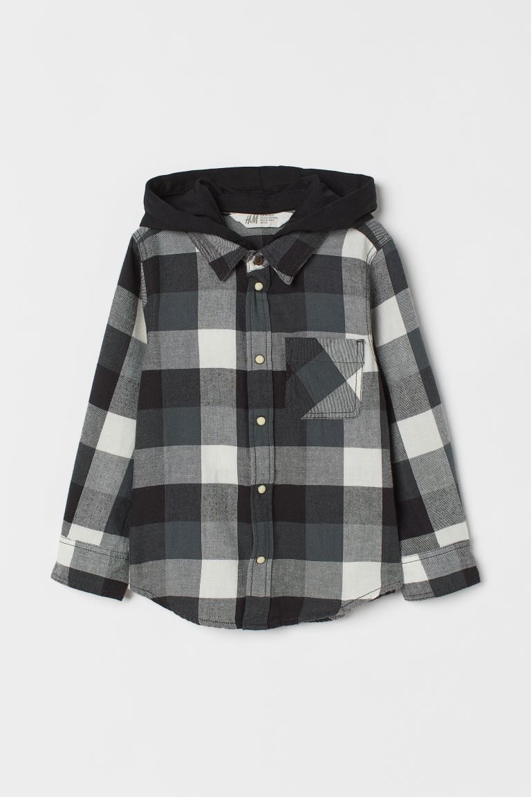 Hooded Cotton Shirt | H&M (US + CA)