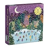 Merry Moonlight Skaters 500 Piece Foil Puzzle from Galison - Featuring Beautiful Illustrations of... | Amazon (US)
