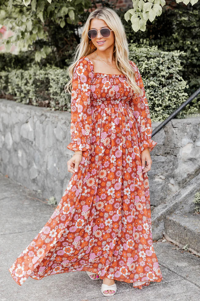 The Rumors Are True Red Smocked Bust Maxi Dress | Pink Lily