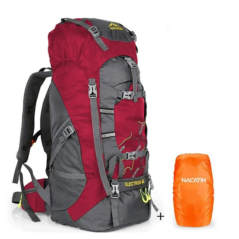 Hiking Backpack NACATIN Lightweight Knapsack, Climbing Rucksack for Travel, Water-Resistant, Red | Walmart (US)
