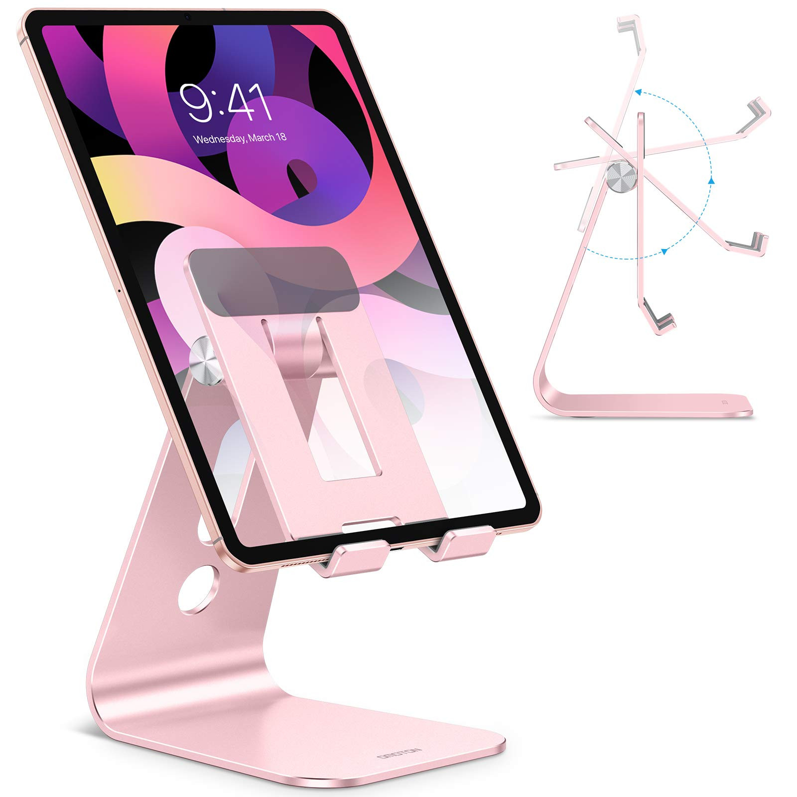 OMOTON Adjustable Tablet Stand for Desk, Upgraded Longer Arms for Greater Stability, T2 Tablet Ho... | Amazon (US)