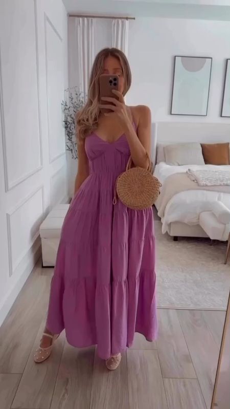Gorgeous and feminine spring dress. This shade of purple is gorgeous. It's not see-through at all. It runs to sizes a size.

#LTKStyleTip #LTKOver40 #LTKSeasonal