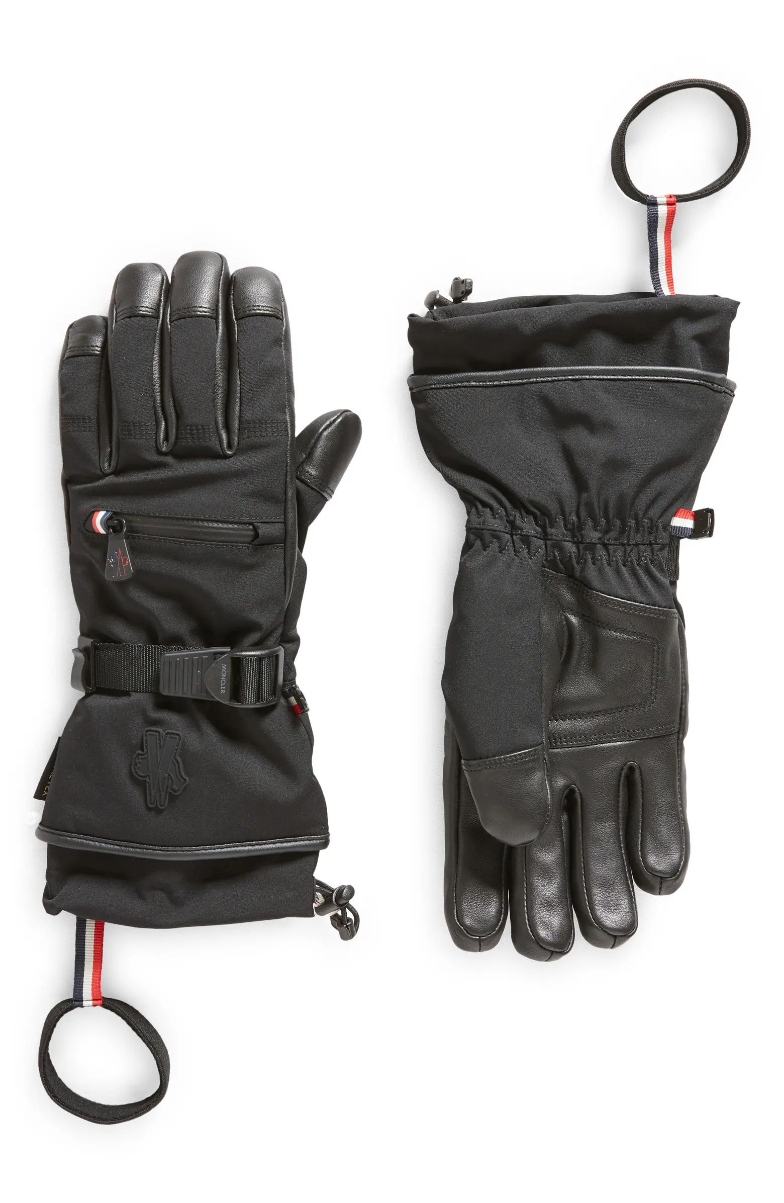 Leather Trim Ski Gloves | Nordstrom