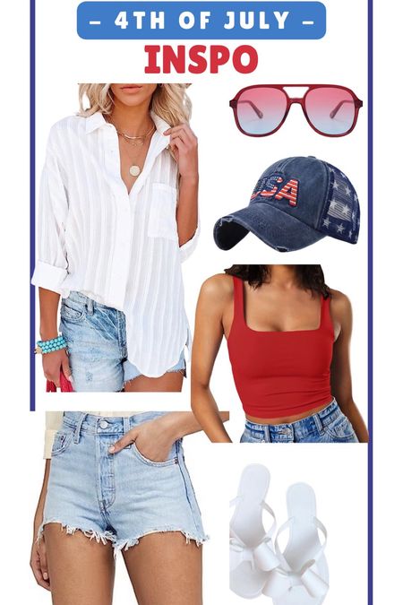 4th of July outfit inspo // red white and blue style // summer style // USA style // 4th of July outfit ideas 



#LTKSeasonal #LTKstyletip #LTKshoecrush