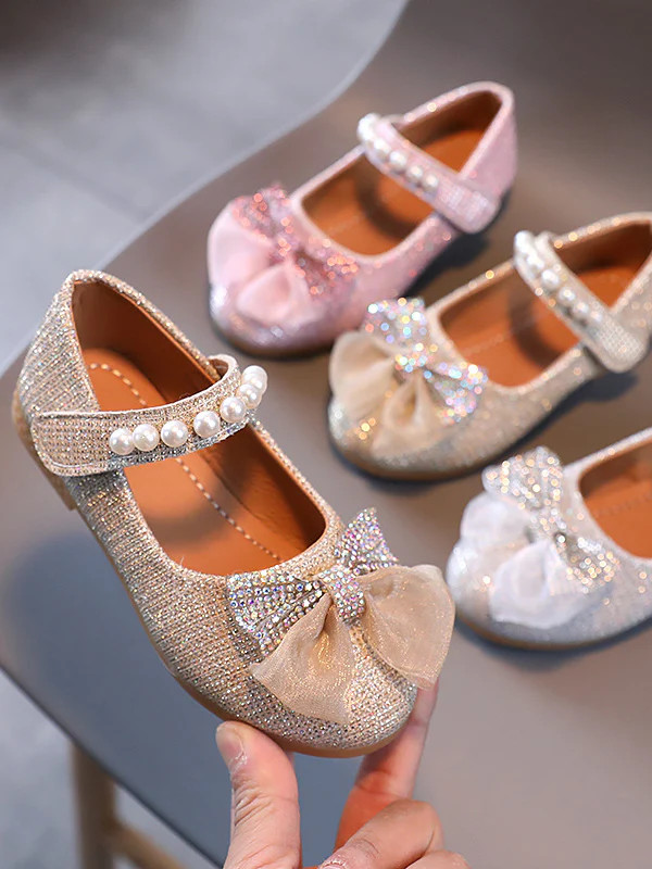 Dazzle Dream Embellished Bow Flats by Liv and Mia | Mia Belle Girls
