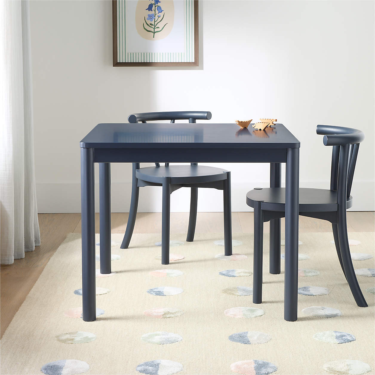 Classic Green Wood Square Kids Play Table + Reviews | Crate & Kids | Crate & Barrel