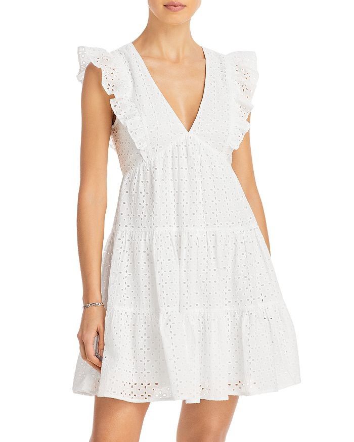 AQUA Eyelet Sleeveless Dress, Summer Dress Casual, Summer Casual Dress, Long Sleeve Summer Dress | Bloomingdale's (US)