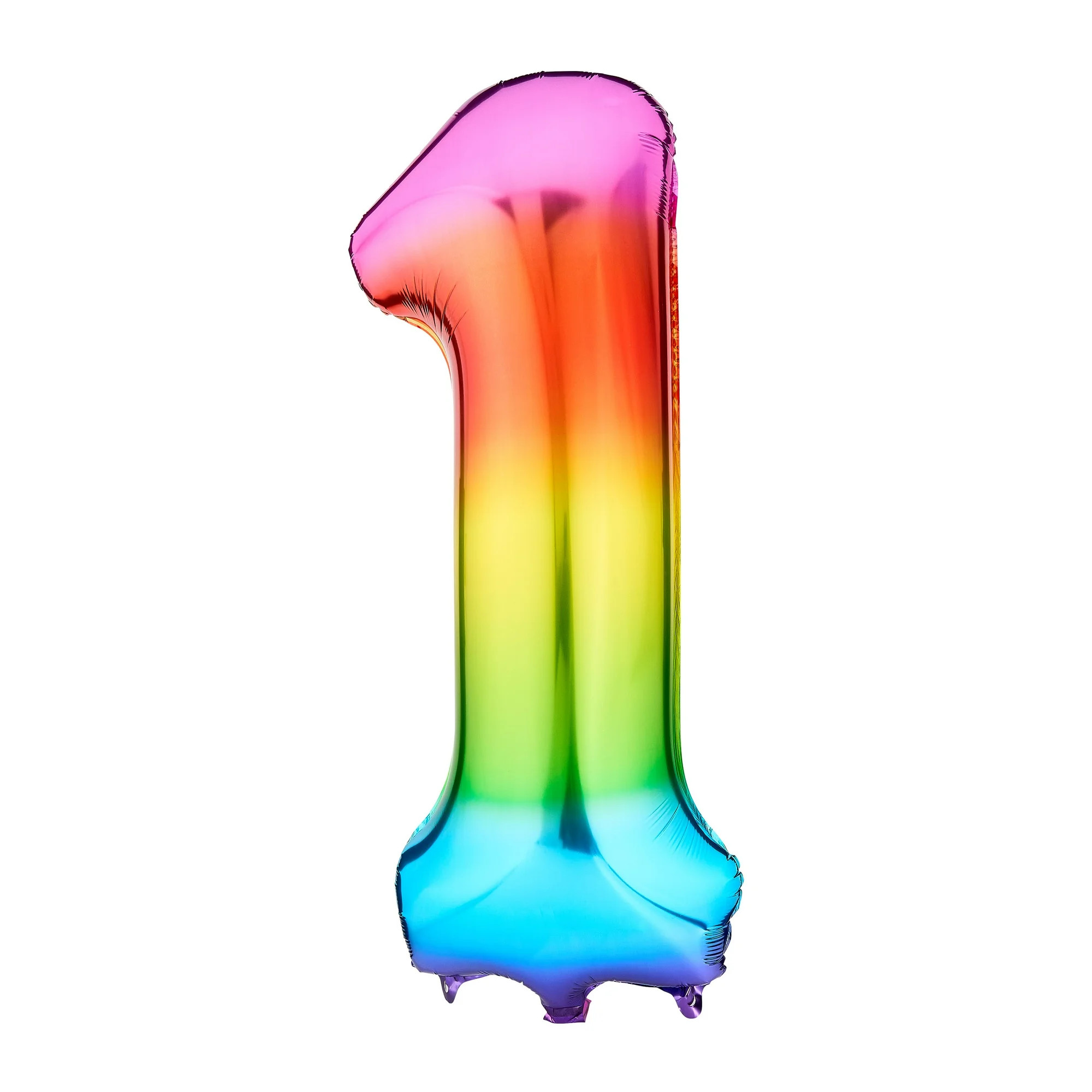 34" Rainbow Ombre Number 1 Foil Balloon, by Way To Celebrate | Walmart (US)