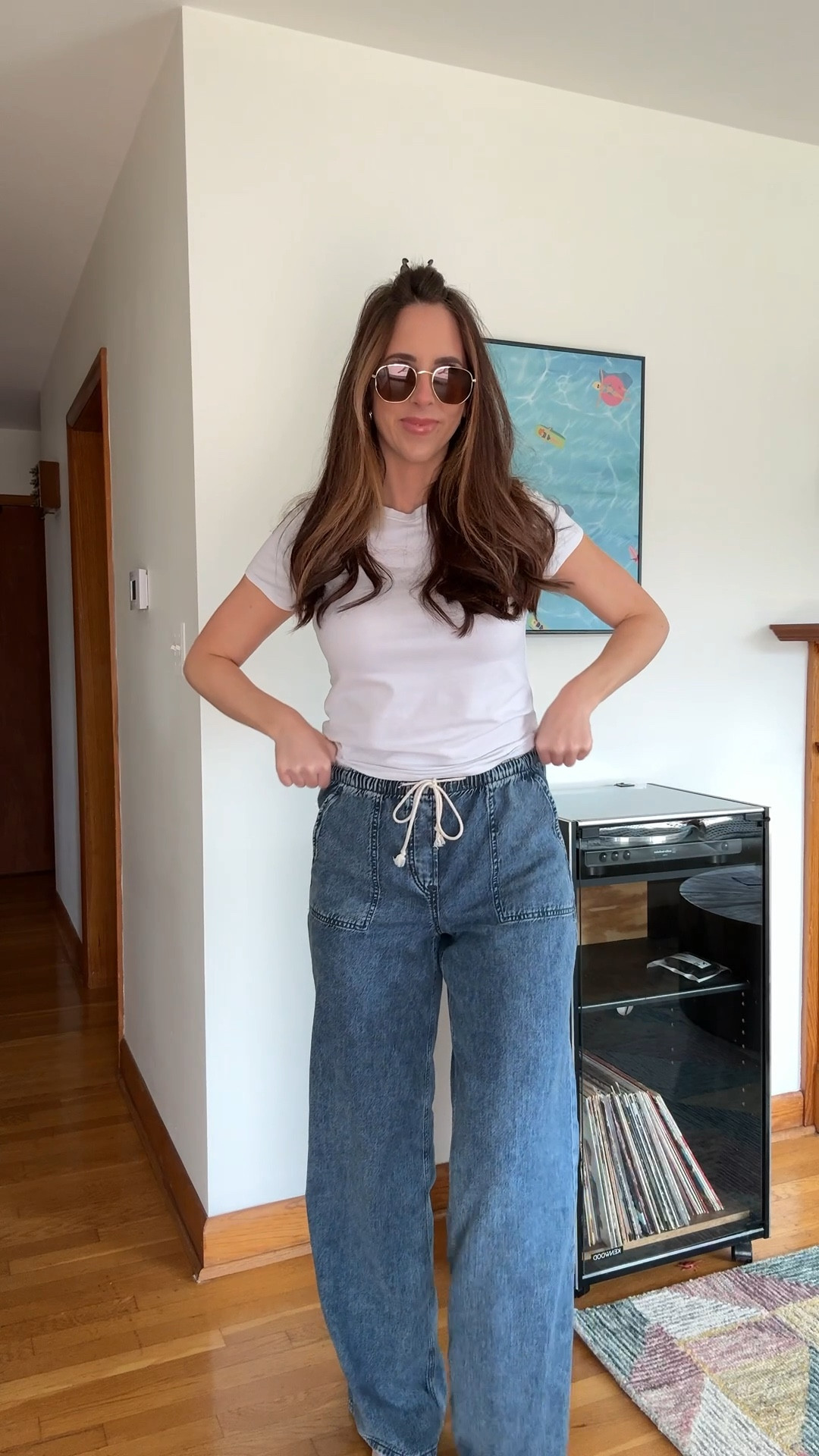 I’m wearing a S long (normally a M) — I’d recommend sizing down one! Adding the inseam length here for reference on the jeans. They are SO comfy!! ✨

REGULAR 31 ½
PETITE 29
LONG 33 ½
SHORT 29 ½



#LTKSaleAlert #LTKSeasonal #LTKootd