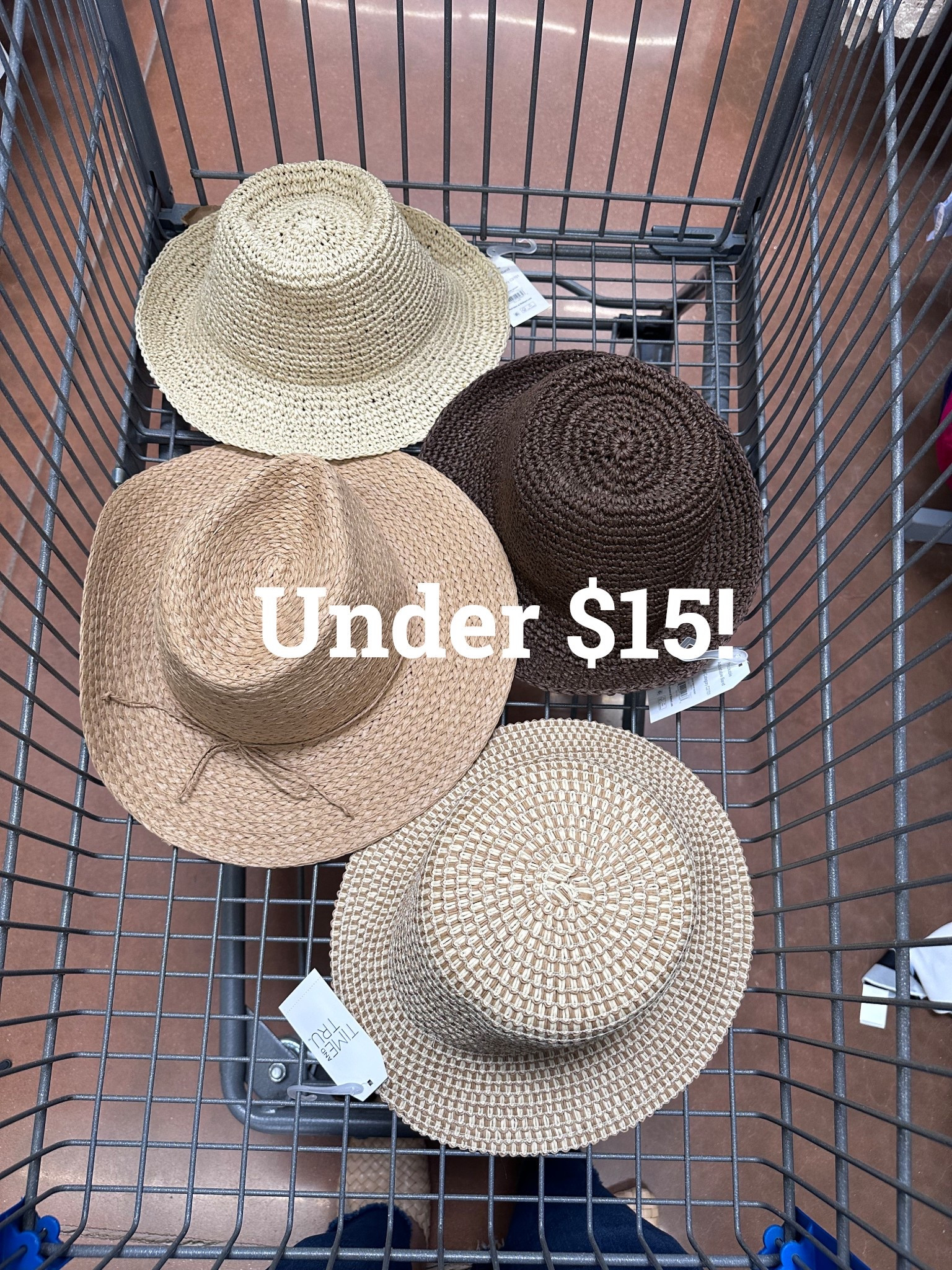 Walmart summer hats ranging from $9-$15!! Great quality and way more affordable then the one I found at Target #summer #fashion #walmartfinds 