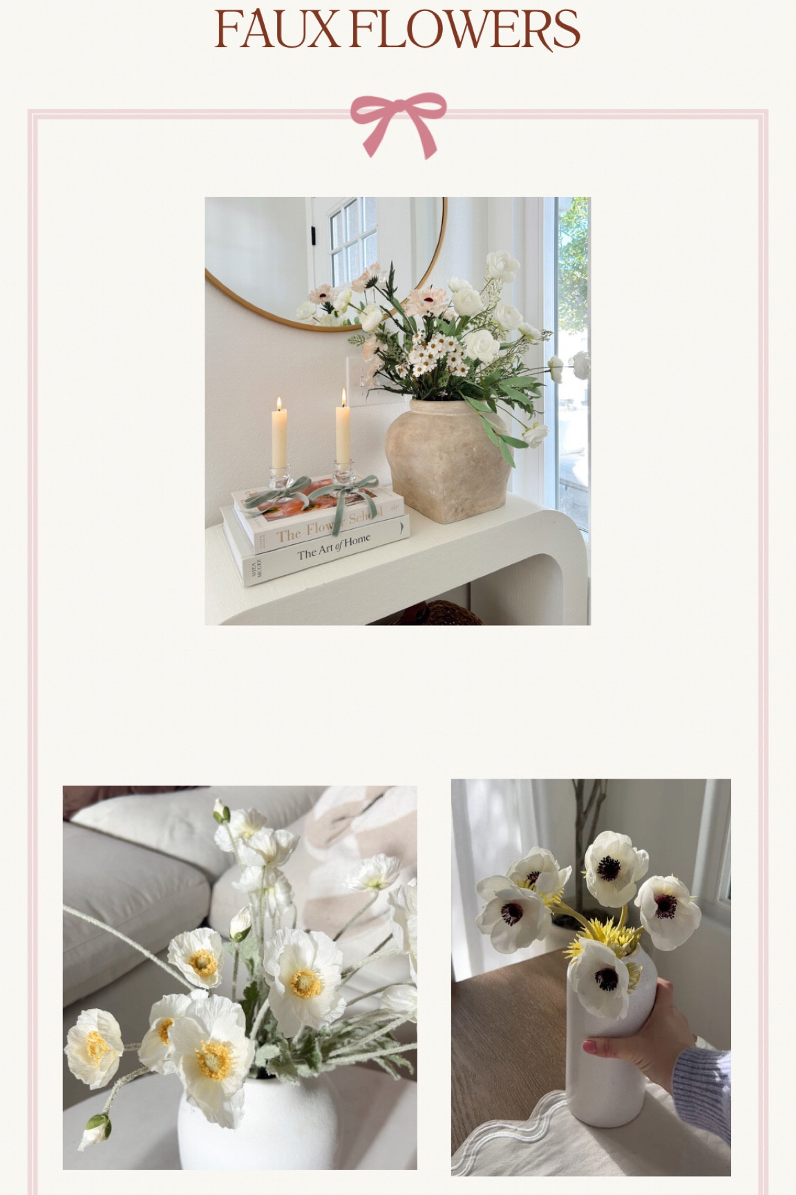 Faux flowers, spring flowers, spring decor 

#LTKSeasonal #LTKfindsunder50 #LTKhome