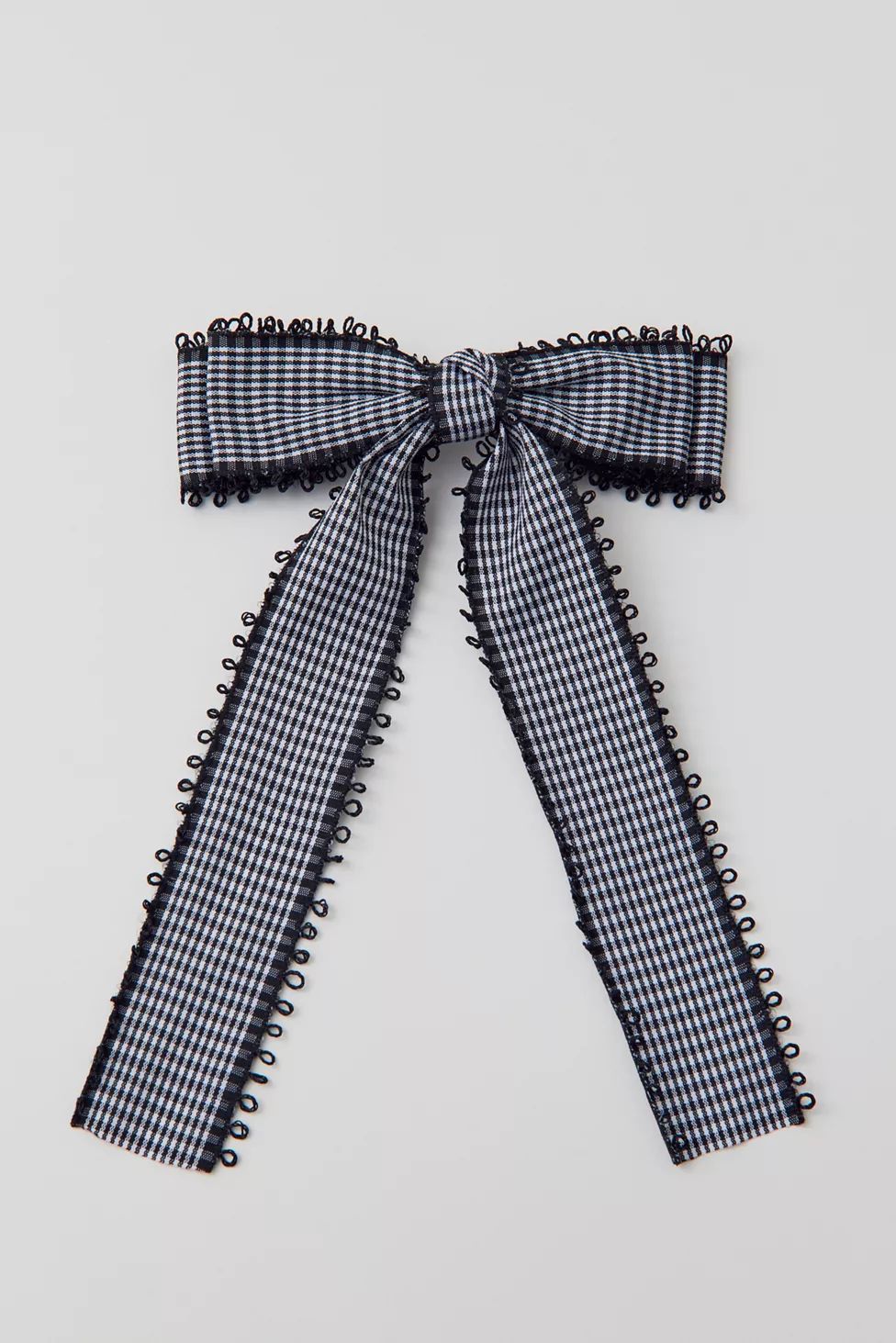 Gingham Hair Bow Barrette | Urban Outfitters (US and RoW)